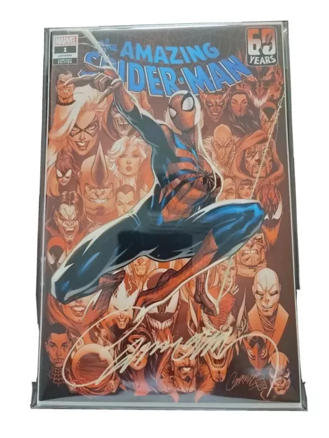 The Amazing Spiderman #1 B J SCOTT CAMPBELL EXCLUSIVE VARIANT SIGNED W COA ...