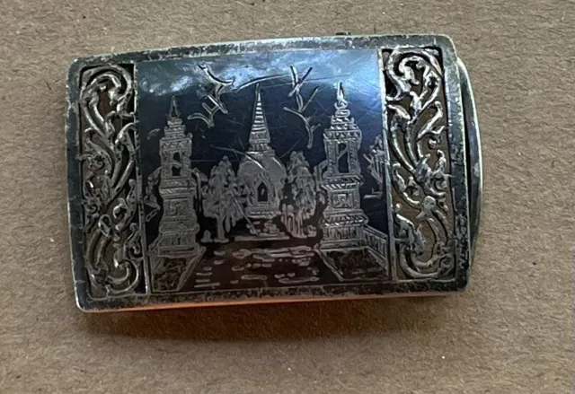 Siam Sterling Silver Belt Buckle "The Royal Thi Engineer"