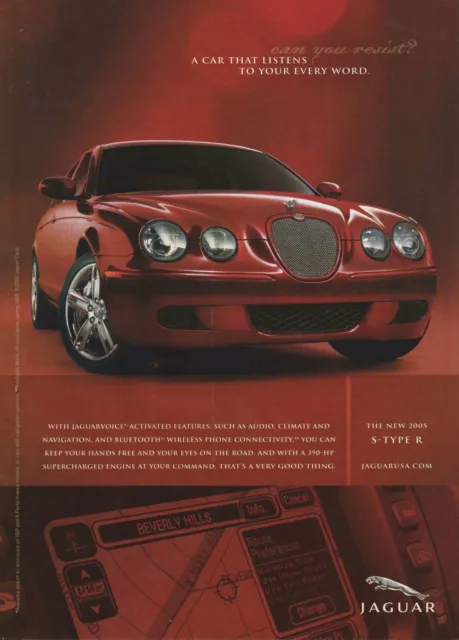 2005 JAGUAR S-TYPE R - Car That Listens to Your Every Word- PRINT AD 21x28cm NYM