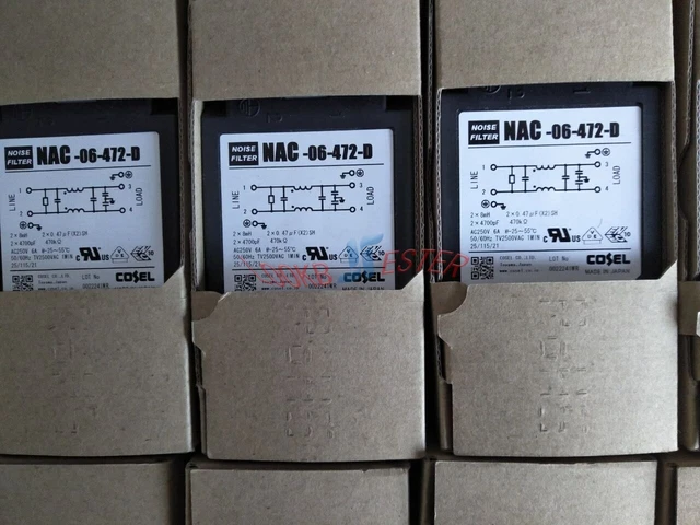 1PCS NAC-06-472-D COSEL single-phase Power Filter 6A Rail Mounting 150KHz～1MHz