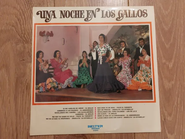 Various * Una Noche En Los Gallos * Belter Vinyl Lp Ex/Ex Spain Flamenco 1972