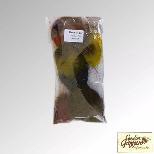 Gordon Griffiths ROE DEER HAIR - DYED MIXED PACK OF 6 COLOURS (DHROE)