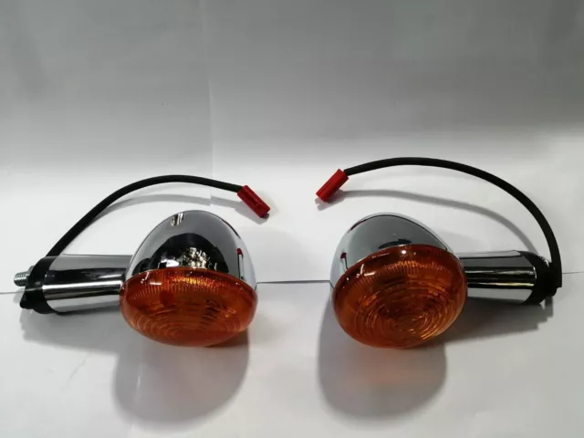 2X Indicator Turn Signal Light Fit For Royal Enfield Super Meteor 650cc Chrome