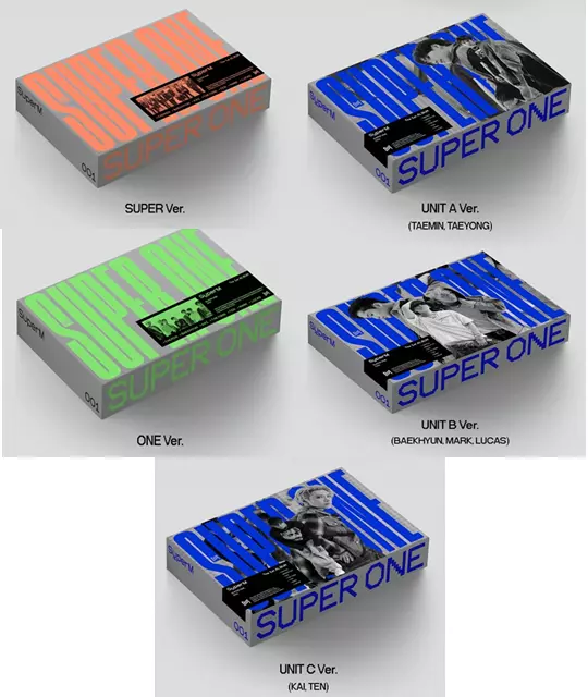 SuperM-[SUPER ONE] 1st Regular Album CD+Photobook+Photocard+Postcard+Gift