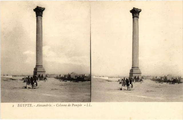 CPA AK ALEXANDRIA Colonne de Pompee - Stereo Pc. EGYPT (1324224)