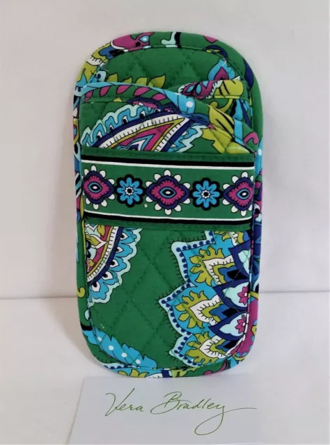 Vera Bradley Emerald Paisley Double Eye Sun Glasses Case Soft Dual Compartments