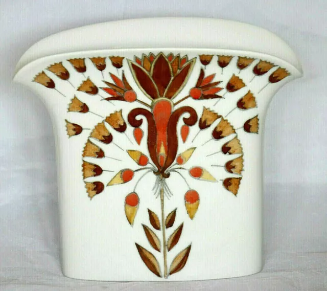 hutschenreuther vase vintage inspiration art déco numéroté peint main