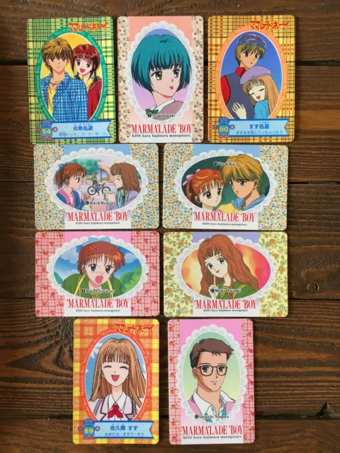 Marmalade Boy set de 9 cartes de collection originales japonaises RARE