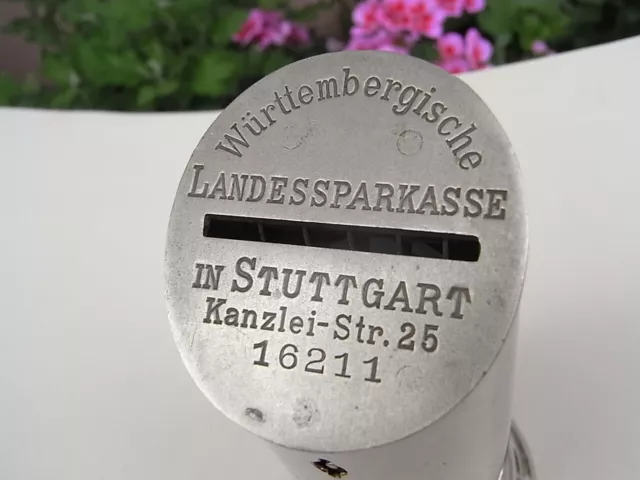 Württembergische Landessparkasse Stuttgart Spardose Kanzleistr.25 Wappen Zepter