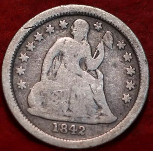 1842-O New Orleans Mint Silver Seated Liberty Dime