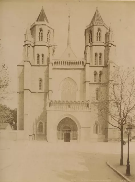 ND Phot France Dijon La cathédrale Saint-Bénigne Vintage albumen print, Tirage