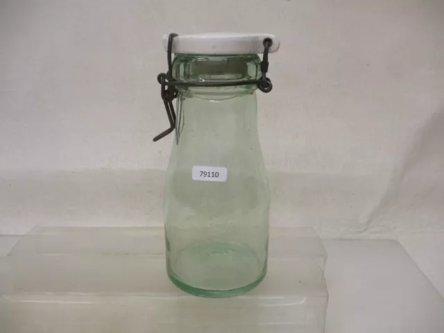 x-79110	Alte Antik Glasflasche mit Bügelverschluß H:ca.190mm,ohne Gummidichtung