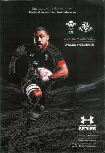 Wales v Georgia 18 Nov 2017 Millennium Stadium, Cardiff RUGBY PROGRAMME