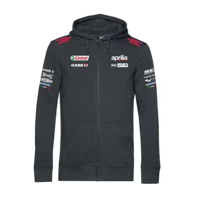 Felpa CAPPUCCIO zip APRILIA RACING corse MOTOGP fans ITALIA team replica gara