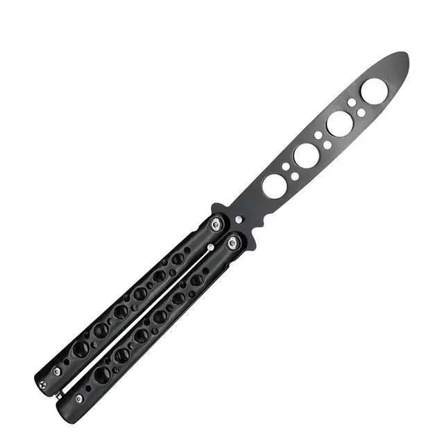 Butterfly Balisong Trainer Stainless Steel Training Pocket Knife Metal Practice