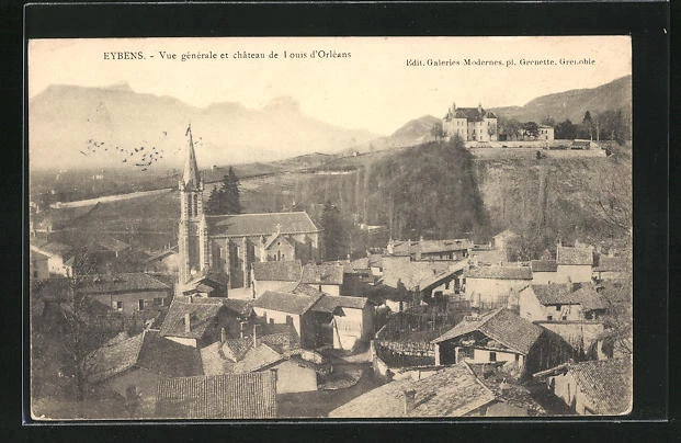 CPA Eybens, Vue generale et chateau de Louis d´Orleans 1907