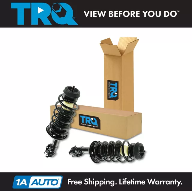 TRQ Complete Front Strut Spring Assembly Pair Set of 2 Kit for VW Jetta Golf