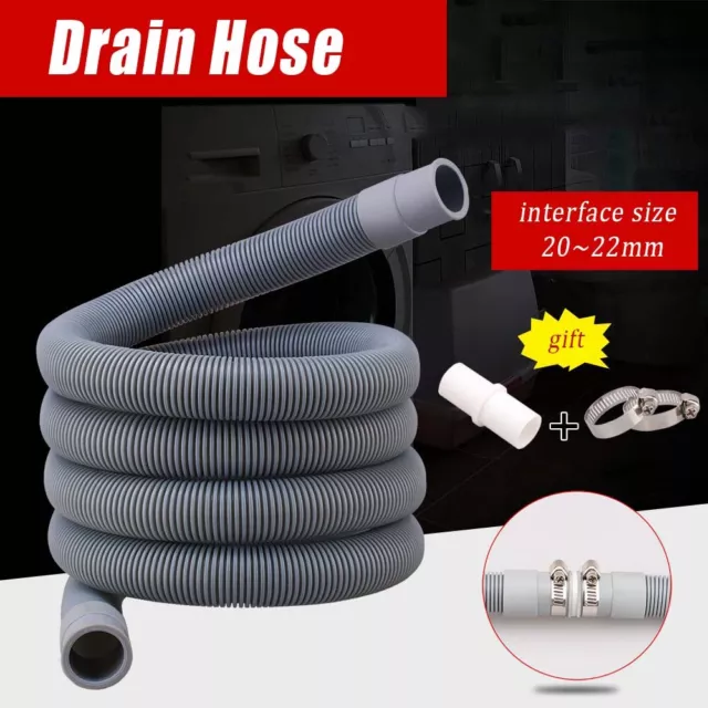 3/2/1M Universal Washing Machine Dishwasher Drain Waste Hose Extension Pipe Kit