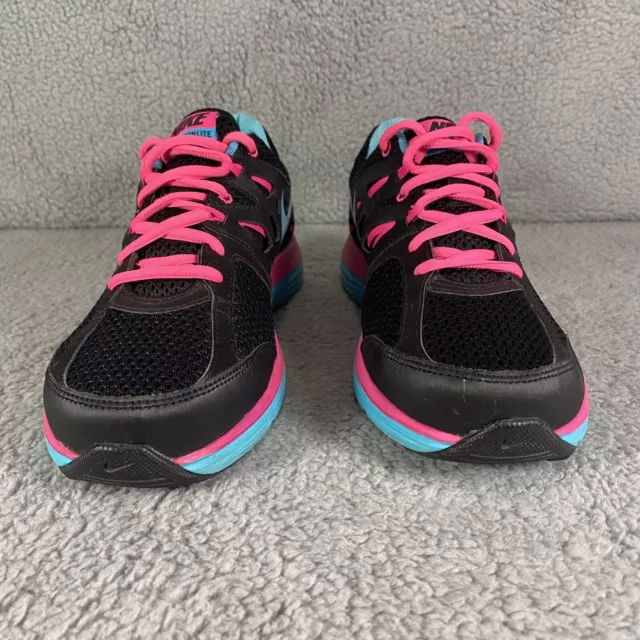 Nike Dual Fusion Lite Shoes Womens Size 10 Black Pink Turquois Running Sneakers 2