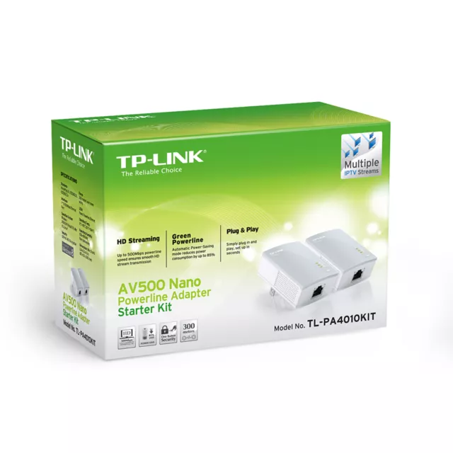 Powerline Tp-Link Tl-Pa4010Kit Adattatore Di Rete 500Mps Av500 Nano