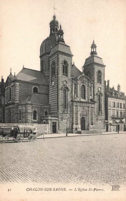 Vintage Postcard Chalon-Sur-Saone L'Eglise Saint Pierre Catholic Church France