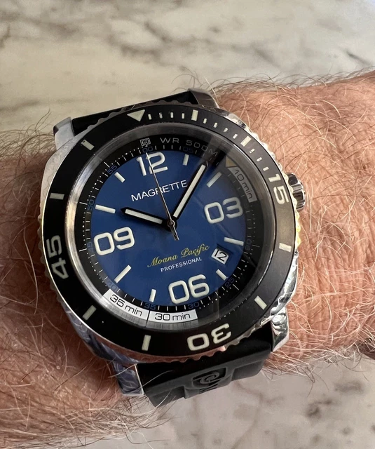 Magrette RARE MAGRETTE MOANA Pacific Professional Diver 44mm Automatic Limited ...