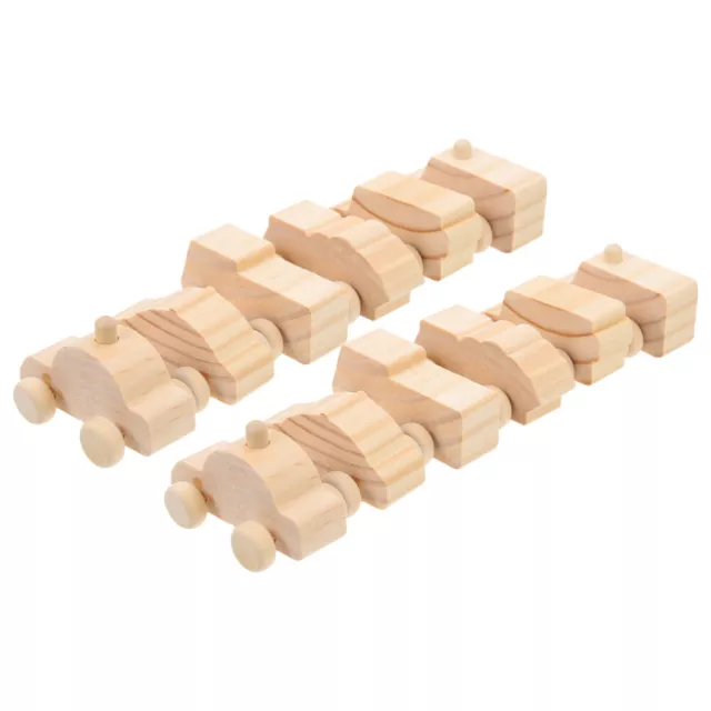 12pcs Unfinished Wooden Cars Small Cars Models Diy Blank Car Toys Handcrafted