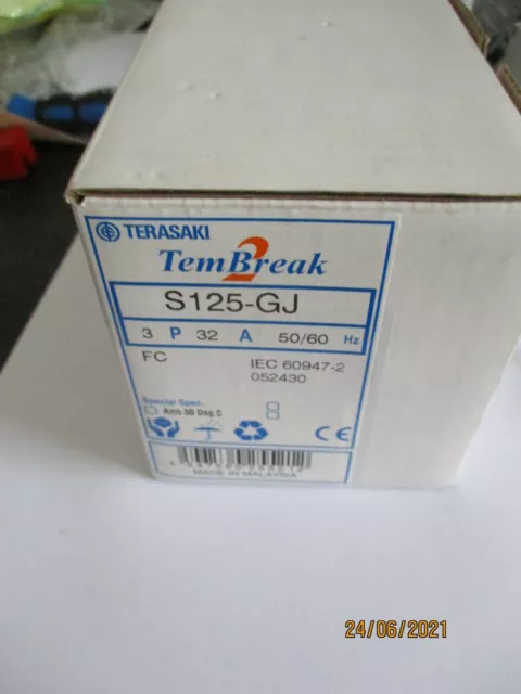 Terasaki Tembreak S125-Gj 32 Amp 3 Pole Mccb Circuit Breaker