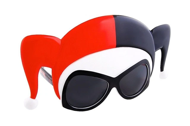 Sunstaches DC Comics Harley Quinn Sunglasses, Party Favors, UV400