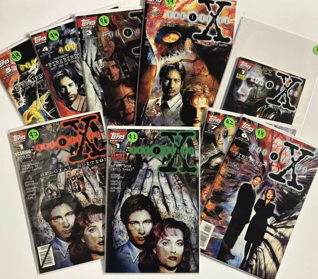 X-Files (Topps, 1995) #1-7 First Printing NM Set! + Special Edition & Digest #1!