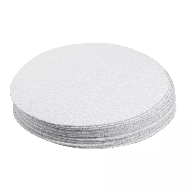 20 Pcs 6-Inch Aluminum Oxide White Dry Hook and Loop Sanding Discs 120 Grit