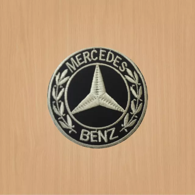 embroidery patch, Iron on patch,sew on patch, Mercedes white patch, Cars Patch