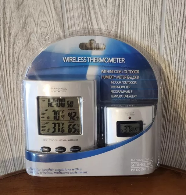 Taylor 91756 - Wireless Thermometer with Indoor/Outdoor Humidity Clock