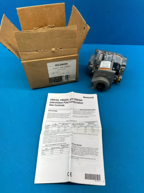Honeywell Reznor 24V Intermittent Natural Gas Valve RZ176680 / VR8204M1901