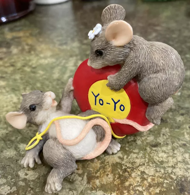 Mice Figurine With Yo-yo, Fitz and Floyd Charming Tales!!