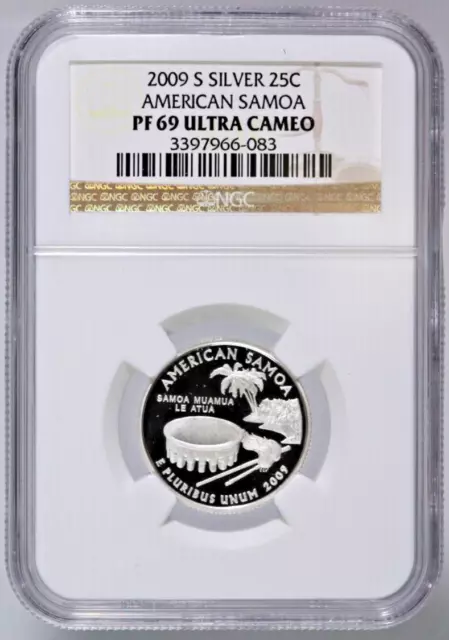 2009-S Silver 25C American Samoa NGC PF69 Ultra Cameo