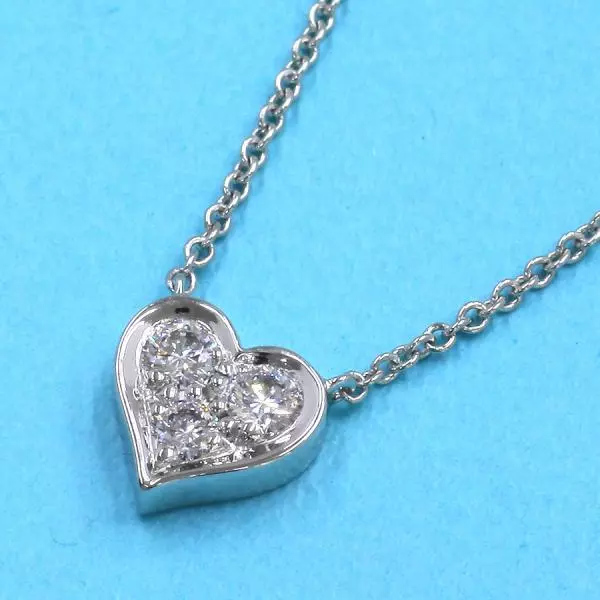 Tiffany & Co. Sentimental Heart Halskette mit Diamanten 3P PT950 Platin