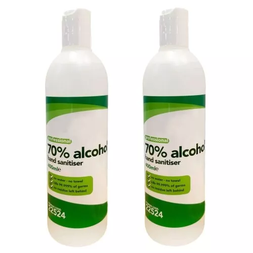 Sanell Sanitiser 2 x 400 ml 70 % alcool qualité médicale désinfectant antibactérien