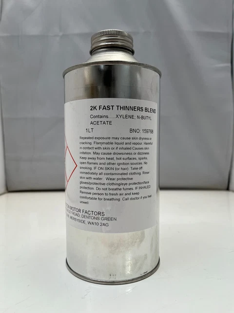 Diluente vernice auto veloce 1 litro 2K per 2 confezioni vernici vernici primer trasparenti