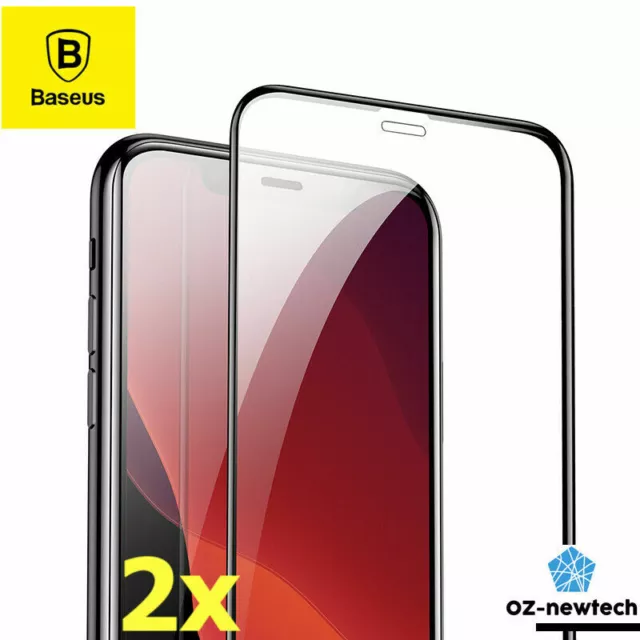 2x Genuine BASEUS Tempered Glass Screen Protectors for New iPhone 11/11 Pro Max