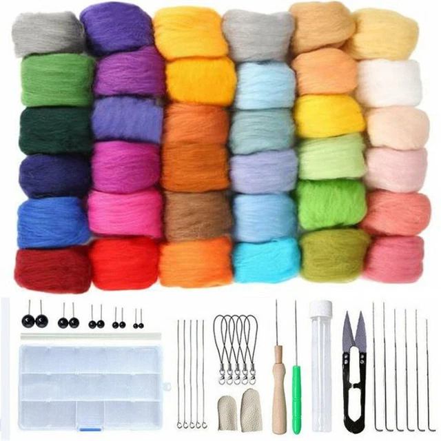 Kit de herramientas hágalo usted mismo artesanías fieltro lana itinerante juego de herramientas de costura kit de fieltro con agujas