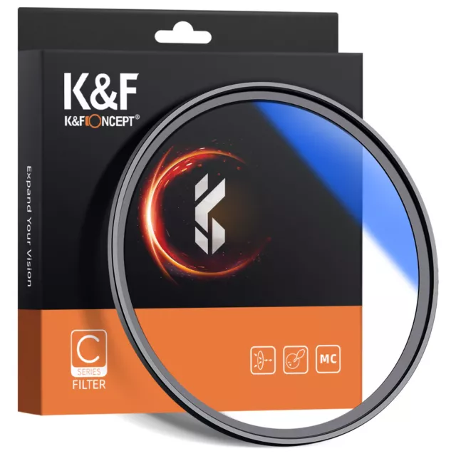 K&F Concept 62mm Ultra Slim Mc Filtre UV Bleu Multi-Coated .1425