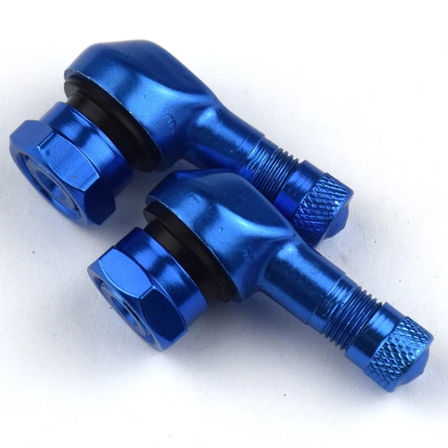 90 gradi stelo valvola angolo ruota pneumatici tubeless lega di alluminio blu