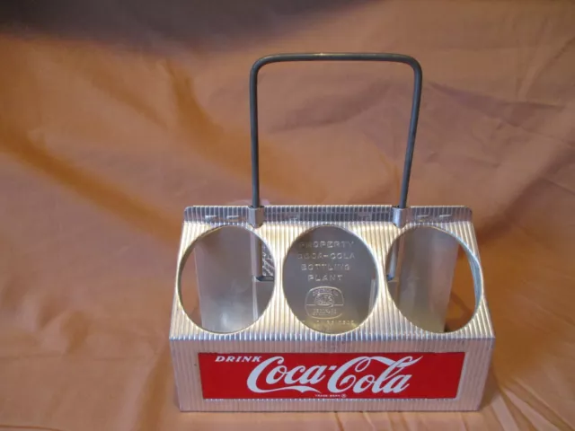 Vintage Coca Cola Coke advertising 6 pack Aluminum bottle carrier caddy No dents