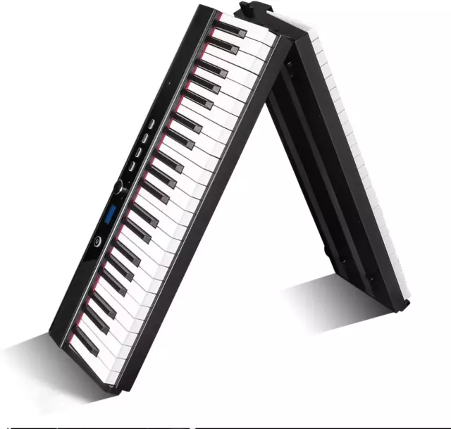 Coolmusic 88 Keys Piano Keyboard Foldable Bluetooth Digital Piano with Lighted