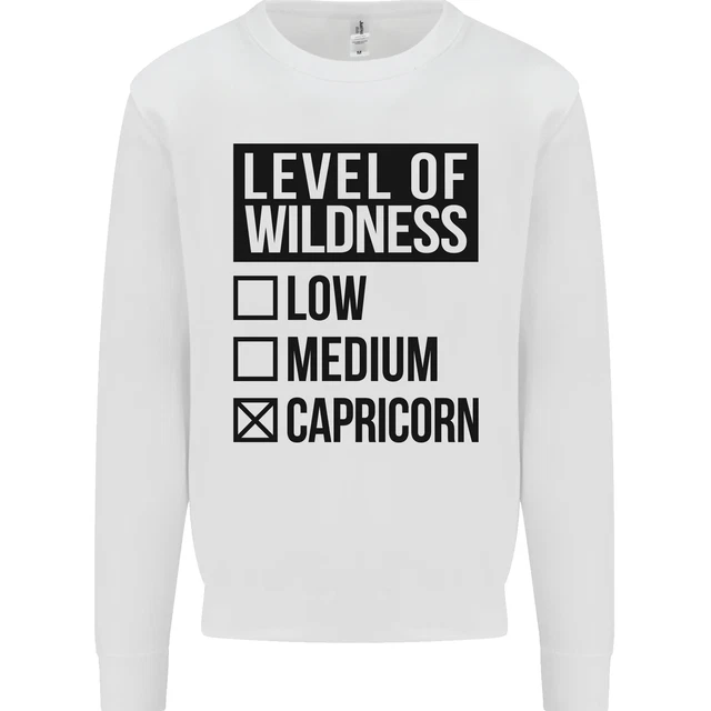Levels of Wildness Capricorn Kids Sweatshirt Jumper