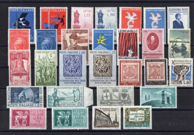 1958  Italia Repubblica  Annata Completa  29 Valori Nuovi Integri Mnh Mf1063