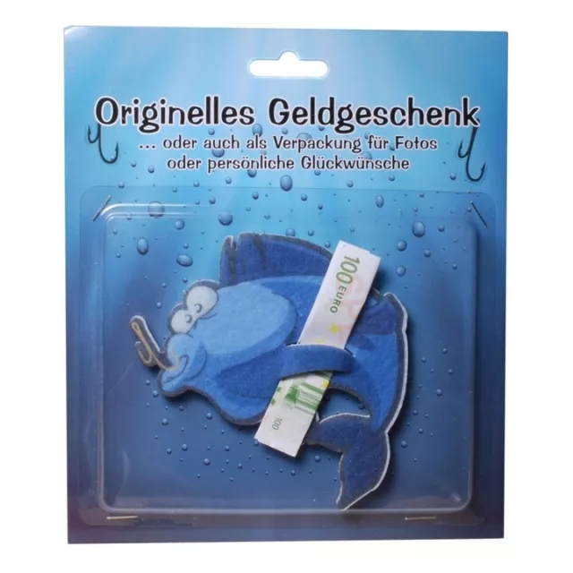 Geschenkverpackung Filz, *Fisch* Geld, Geburtstag, Originelles Geschenk R 89