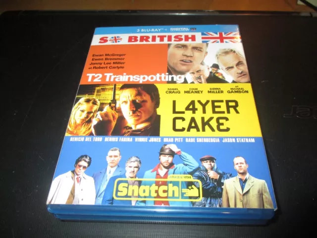 Coffret 3 Blu-Ray "So British : Trainspotting 2 / Layer L4Yer Cake / Snatch"