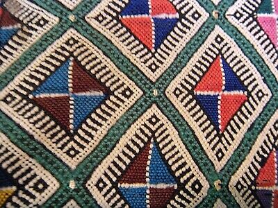 Old Moroccan Berber Moorish Handwoven Carpet Kilim Pillow Geometric Dazzler 2